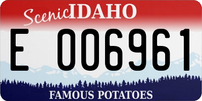 ID license plate E006961