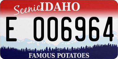 ID license plate E006964