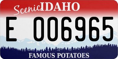 ID license plate E006965