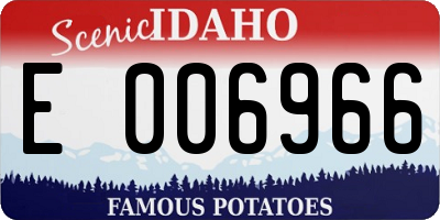 ID license plate E006966