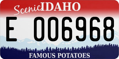 ID license plate E006968