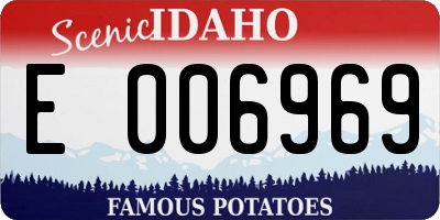 ID license plate E006969