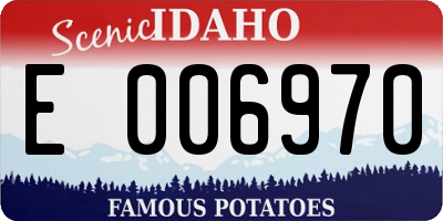 ID license plate E006970