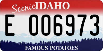 ID license plate E006973