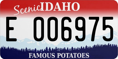 ID license plate E006975