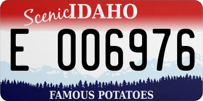 ID license plate E006976