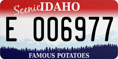 ID license plate E006977