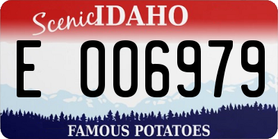 ID license plate E006979