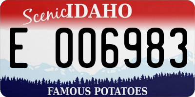 ID license plate E006983