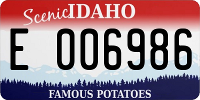 ID license plate E006986