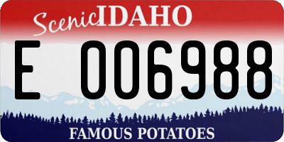 ID license plate E006988