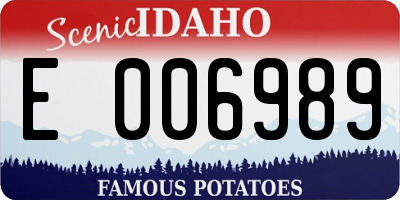 ID license plate E006989