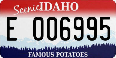 ID license plate E006995