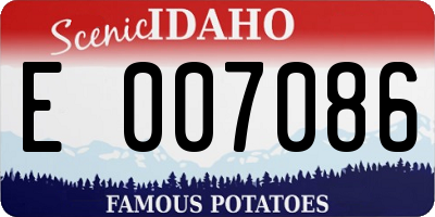 ID license plate E007086