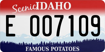 ID license plate E007109