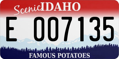 ID license plate E007135