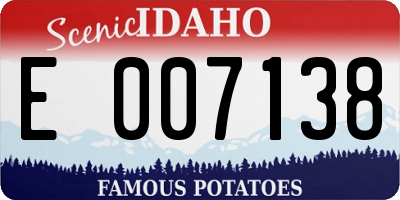 ID license plate E007138
