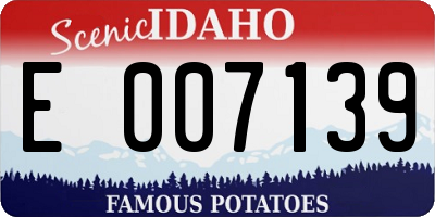 ID license plate E007139