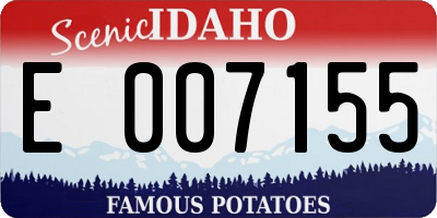 ID license plate E007155