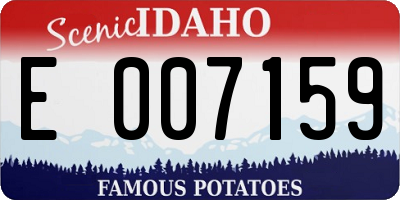 ID license plate E007159
