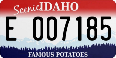 ID license plate E007185