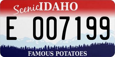 ID license plate E007199
