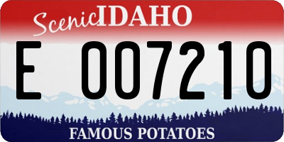 ID license plate E007210