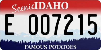 ID license plate E007215