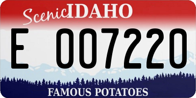 ID license plate E007220