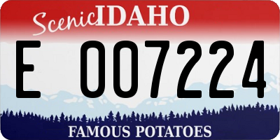 ID license plate E007224