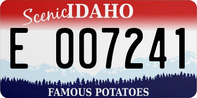 ID license plate E007241