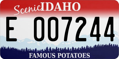 ID license plate E007244