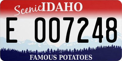 ID license plate E007248