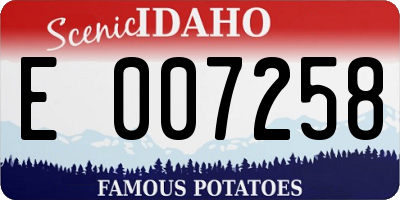 ID license plate E007258