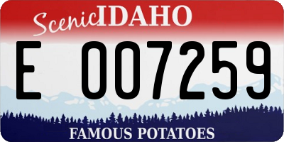 ID license plate E007259