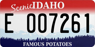 ID license plate E007261