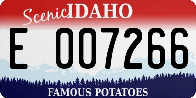 ID license plate E007266