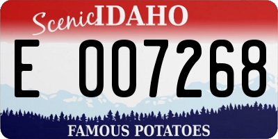 ID license plate E007268