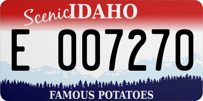 ID license plate E007270