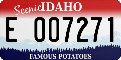 ID license plate E007271