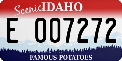 ID license plate E007272