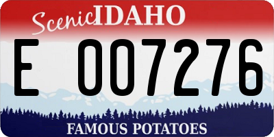 ID license plate E007276