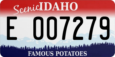 ID license plate E007279