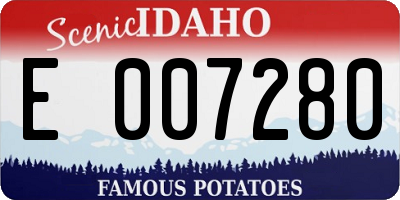ID license plate E007280