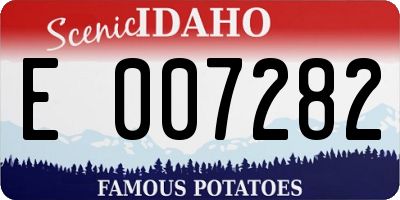 ID license plate E007282