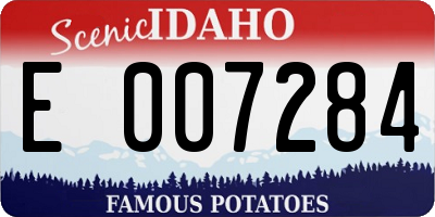 ID license plate E007284