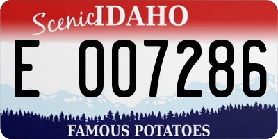 ID license plate E007286