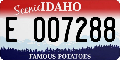 ID license plate E007288