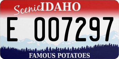 ID license plate E007297