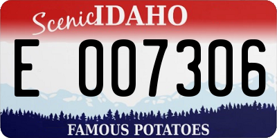 ID license plate E007306